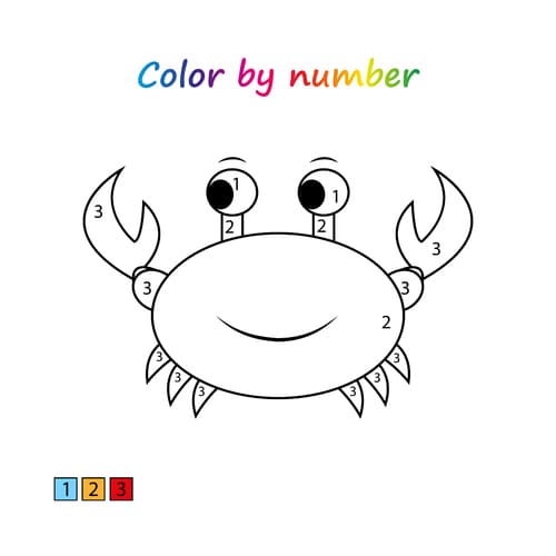 Crabe pour les enfants Coloriage Magique