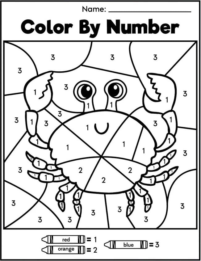 Facile Crabe Coloriage Magique
