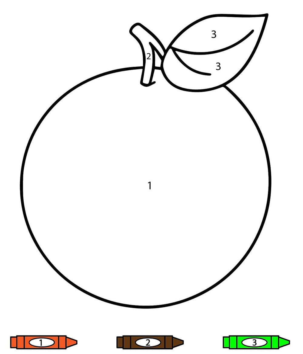 Facile Orange Coloriage Magique