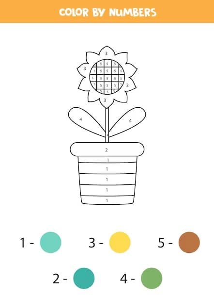 Facile Tournesol Coloriage magique