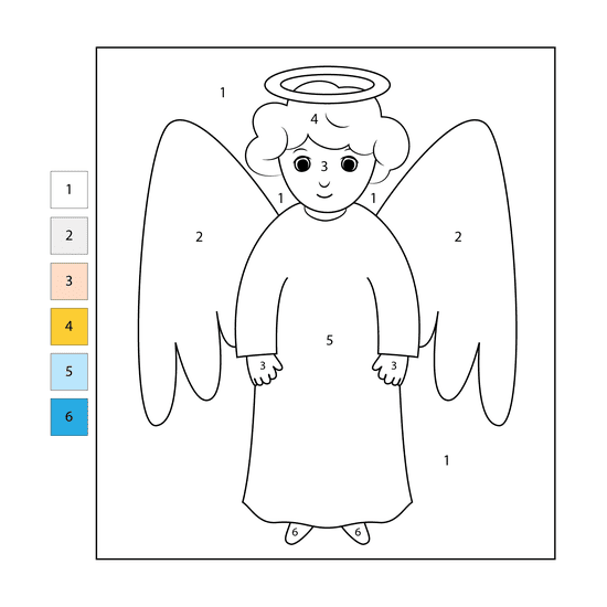 Gratuit Ange Coloriage Magique