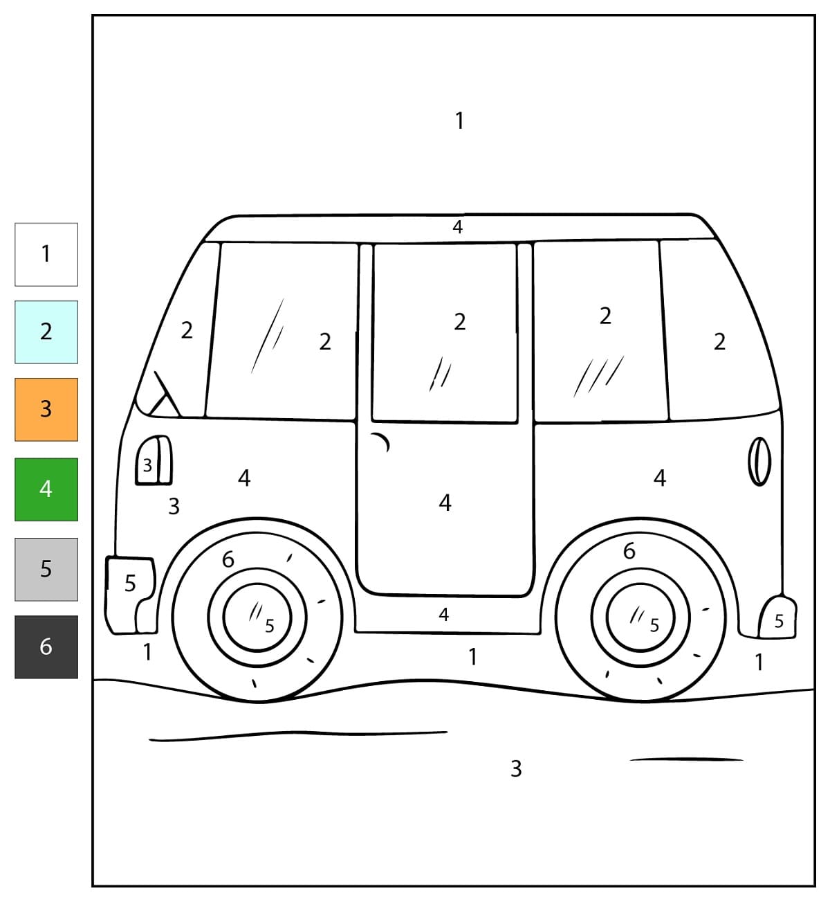 Gratuit Imprimable Bus Coloriage magique