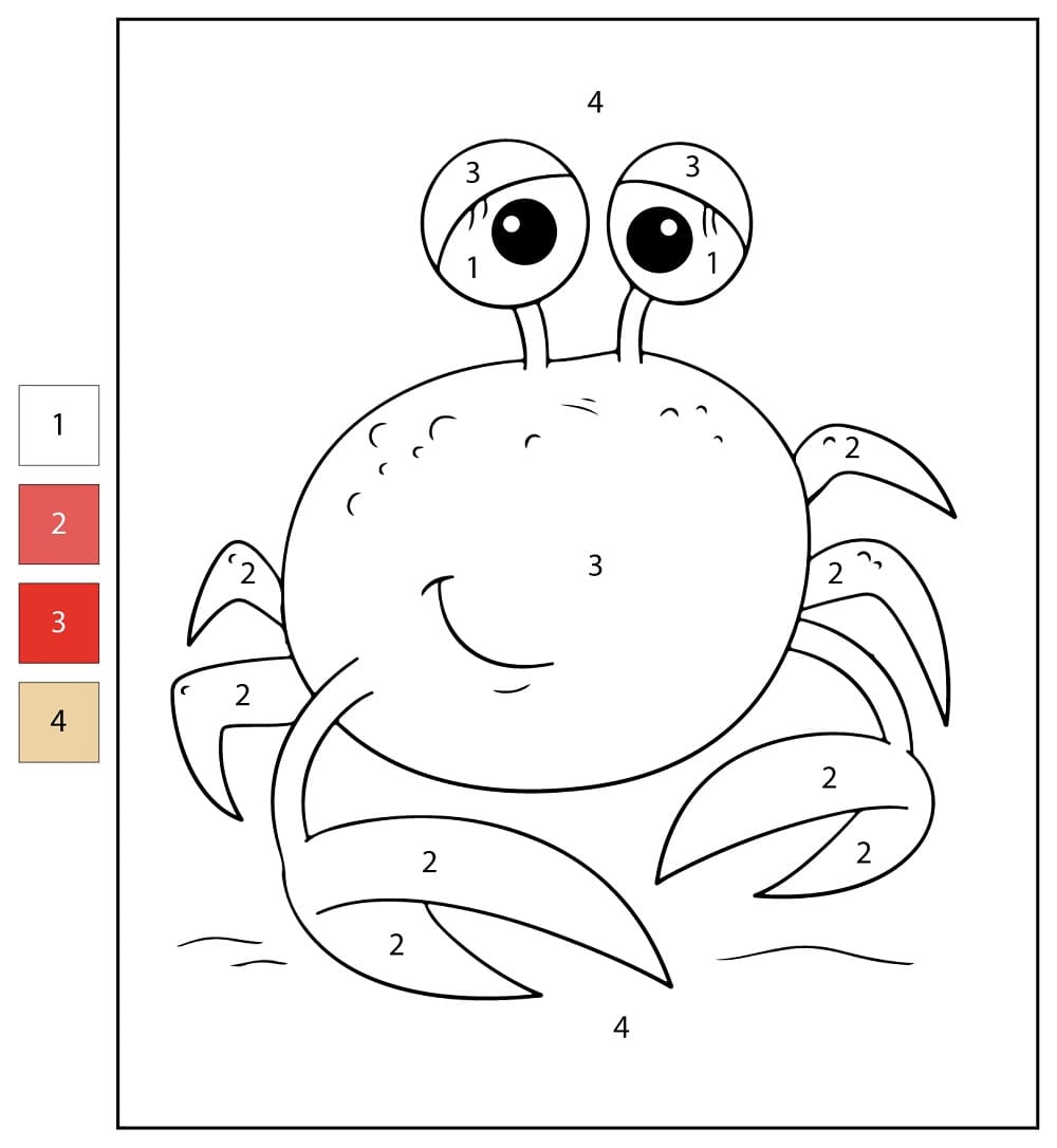 Gratuit Imprimable Crabe Coloriage Magique