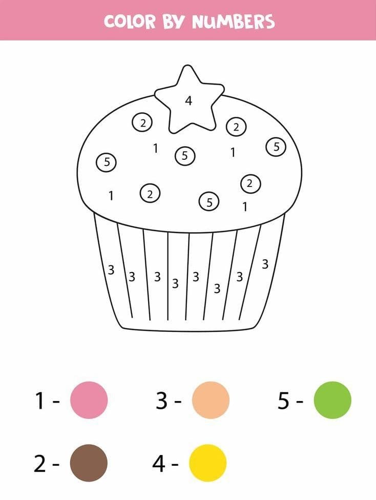 Gratuit Imprimable Cupcake Coloriage magique