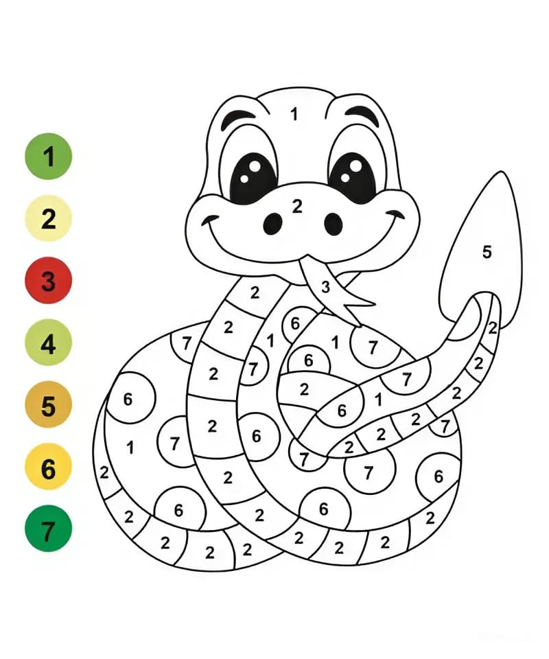 Gratuit Serpent Coloriage magique