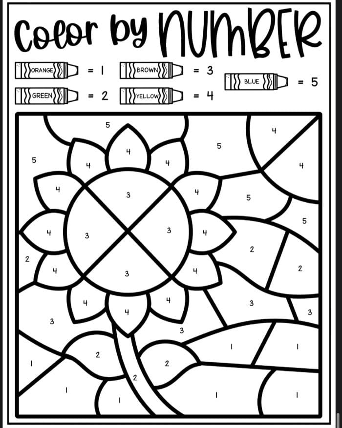 Gratuit Tournesol Coloriage magique