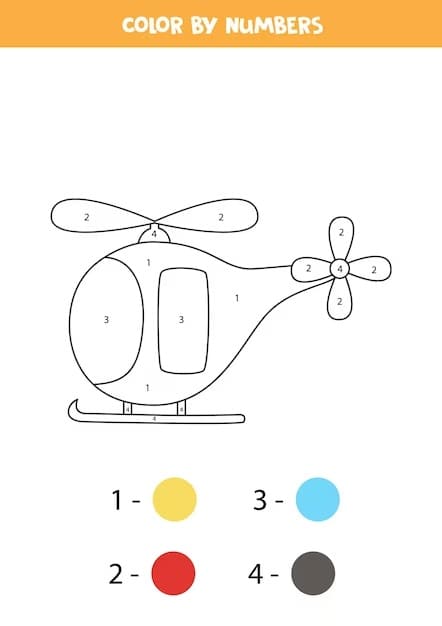 Hélicoptère  Color By Number