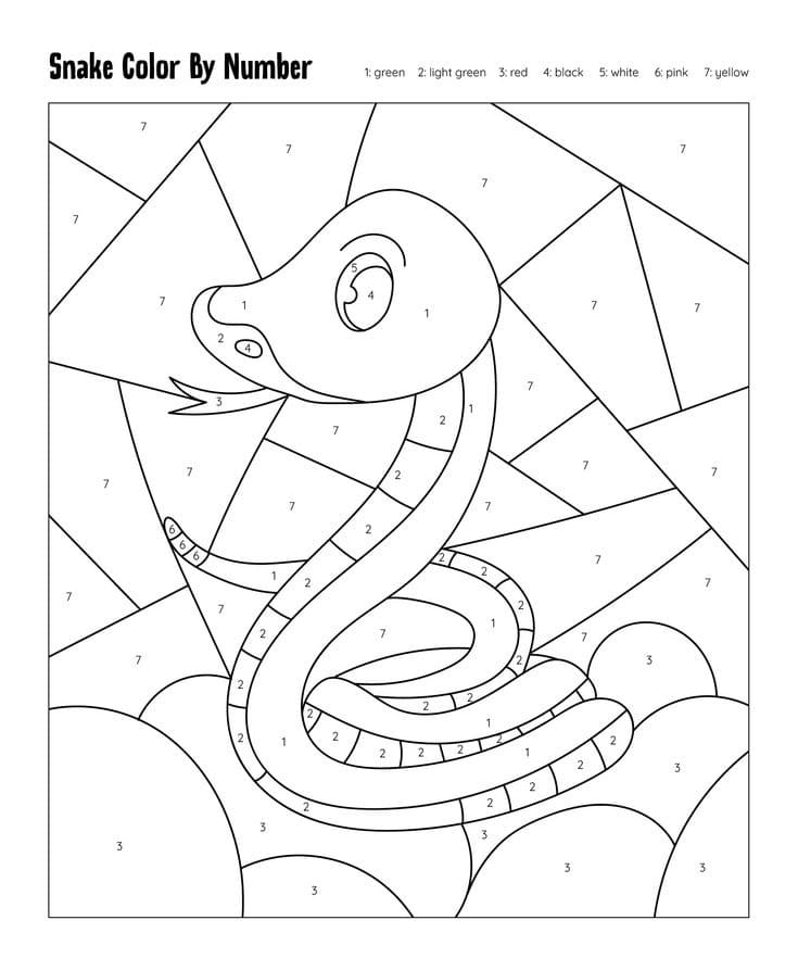 Imprimable Serpent Coloriage magique