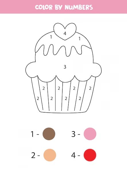 Joli petit gâteau Coloriage magique