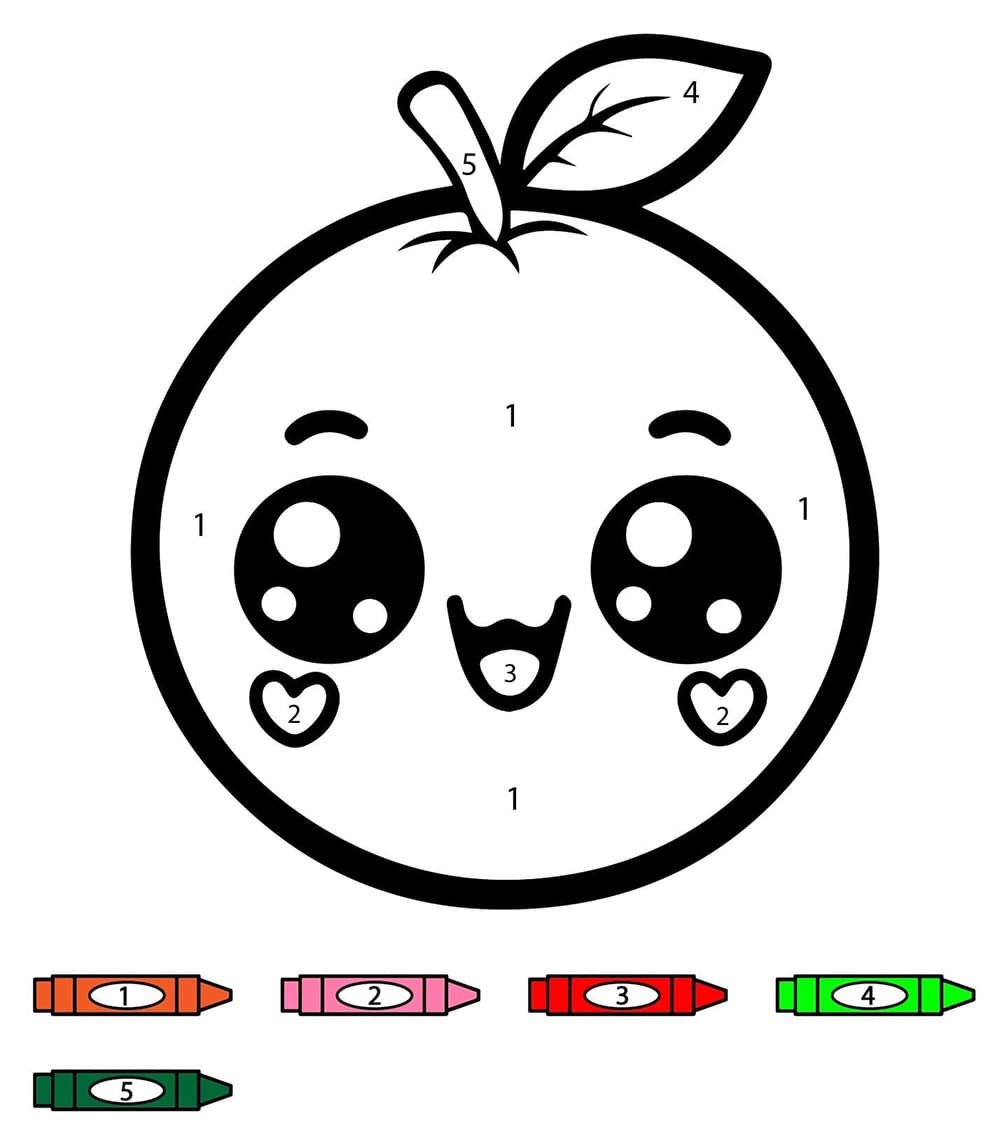 Orange douce Coloriage magique