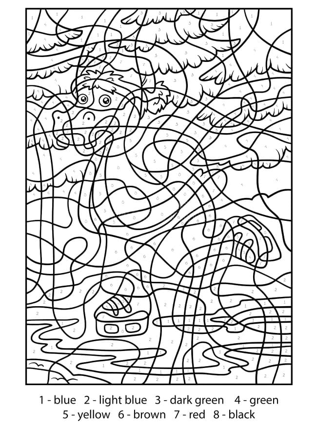 Patinage Hippopotame Coloriage magique
