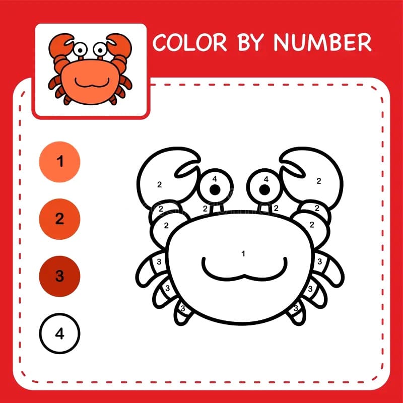 Petit Crabe Coloriage Magique