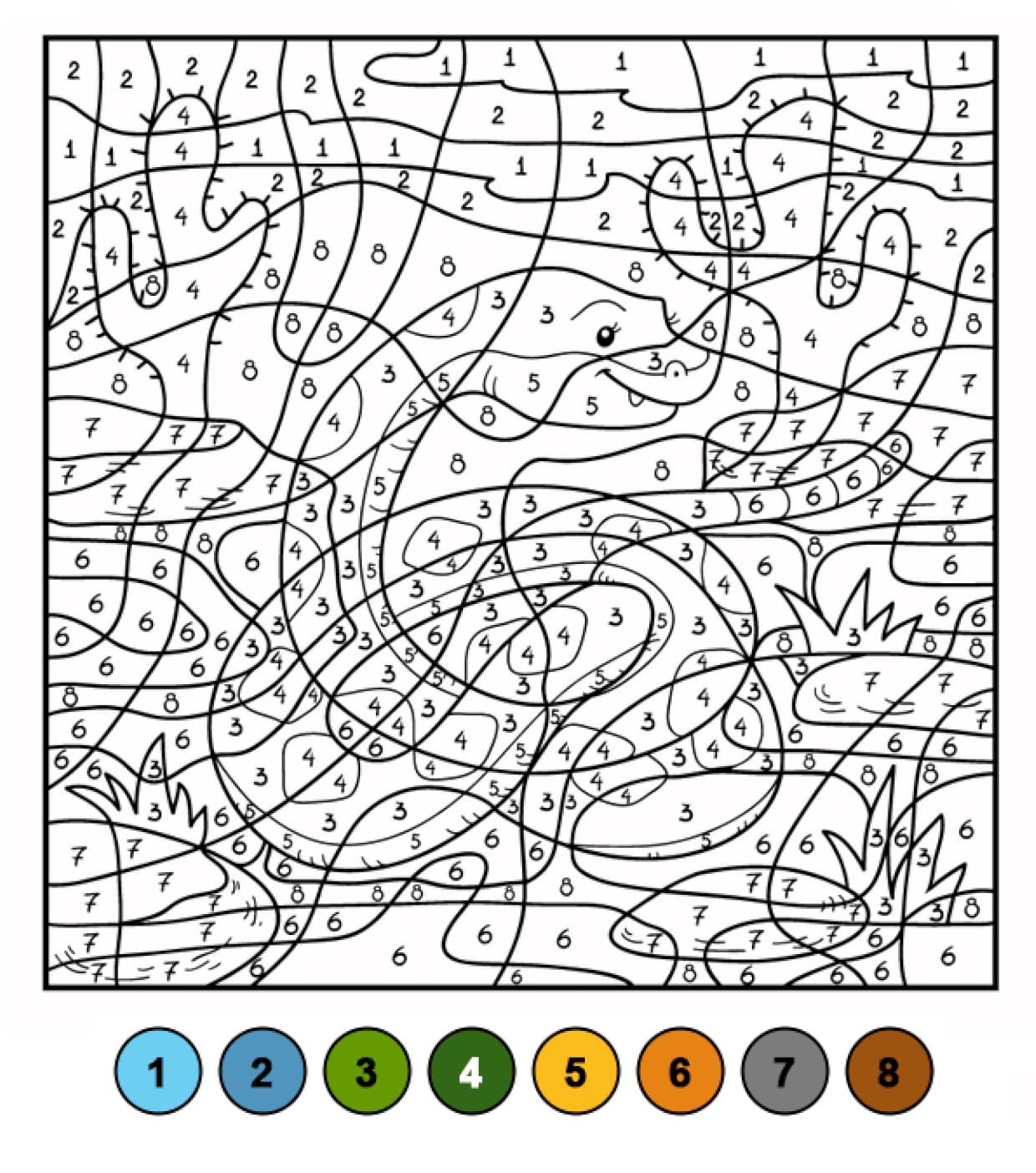 Coloriage Magique Serpent