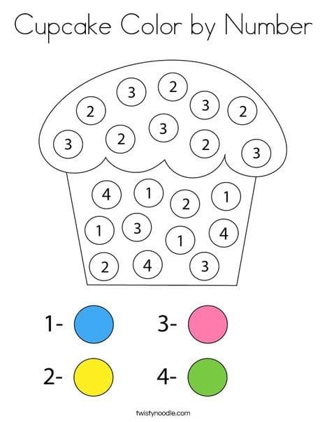 Simple Cupcake Coloriage magique