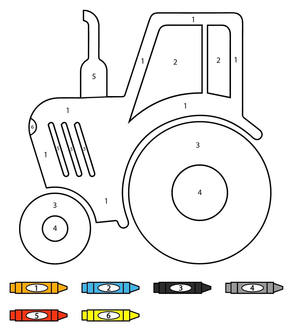 Tracteur Coloriage Magique Gratuit