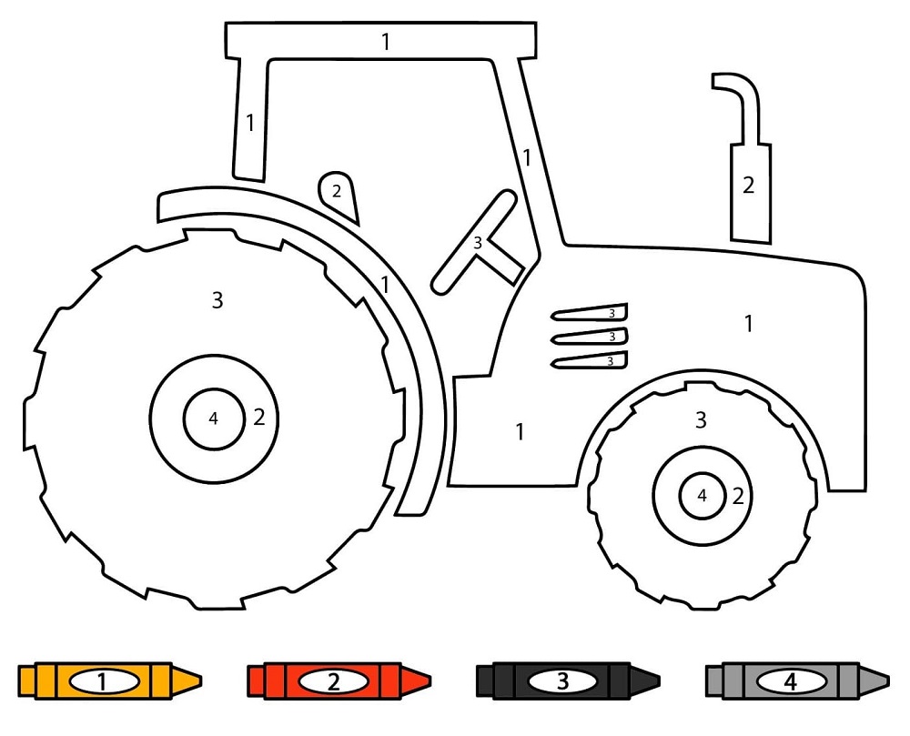 Tracteur  Color By Number
