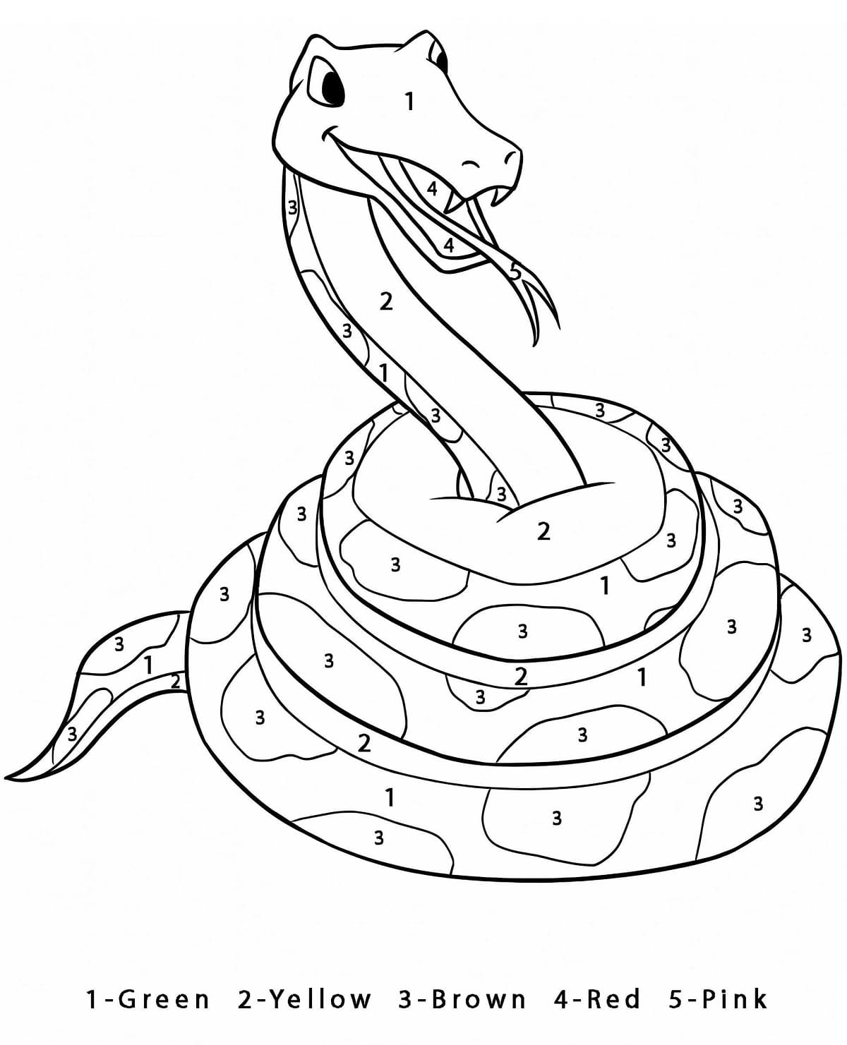 Un Serpent Coloriage magique