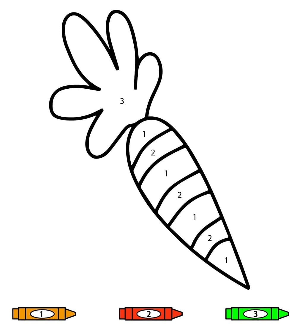 Carotte Basique Coloriage Magique