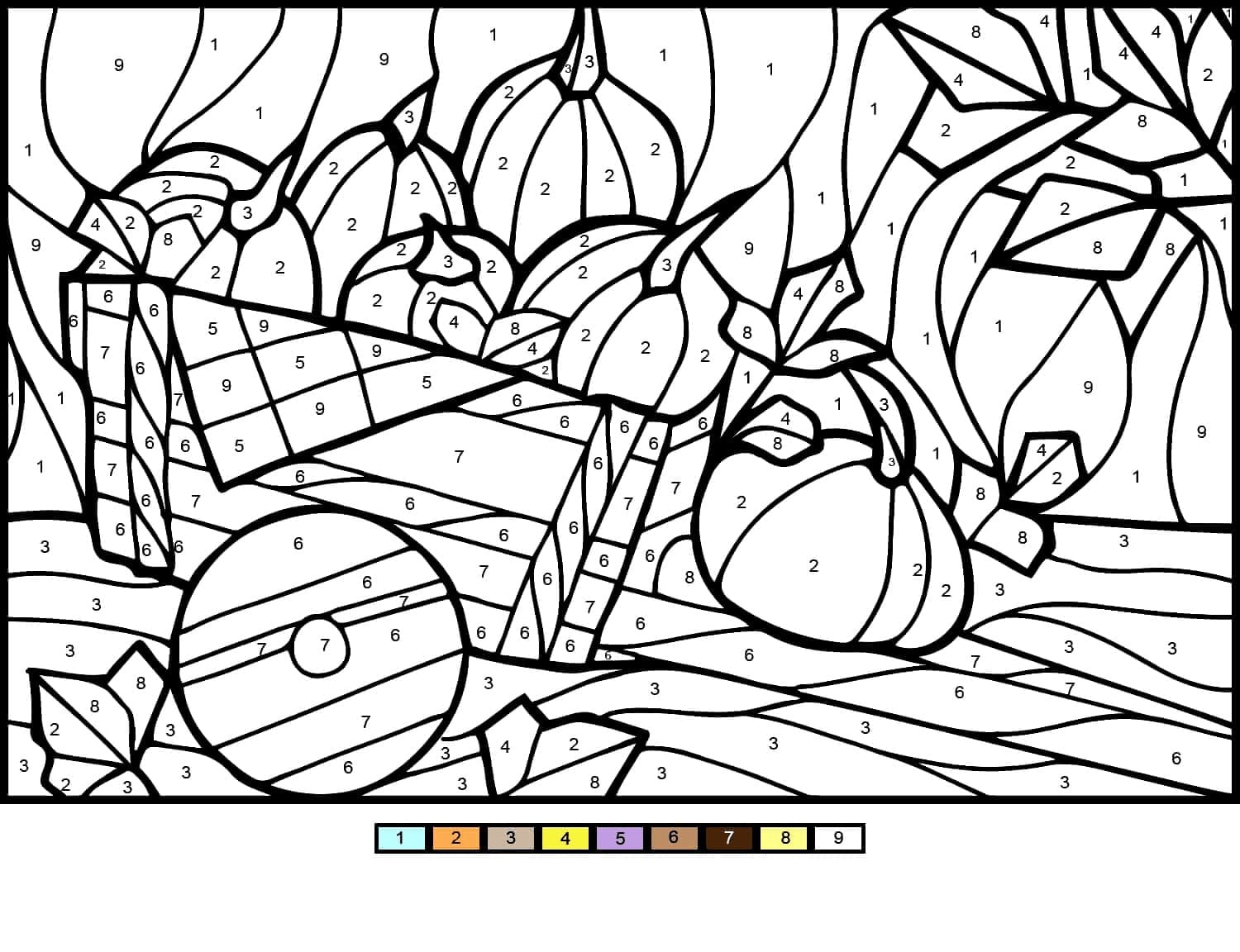 Citrouilles Coloriage Magique
