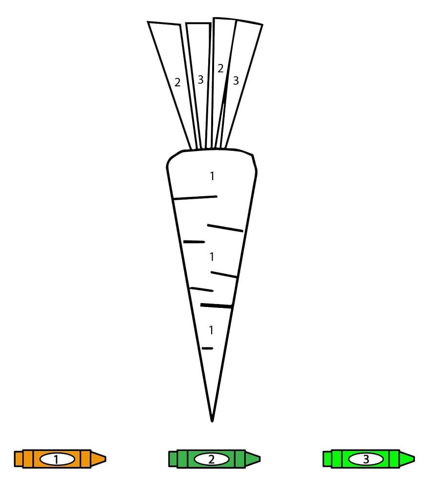 Facile Carotte Coloriage Magique