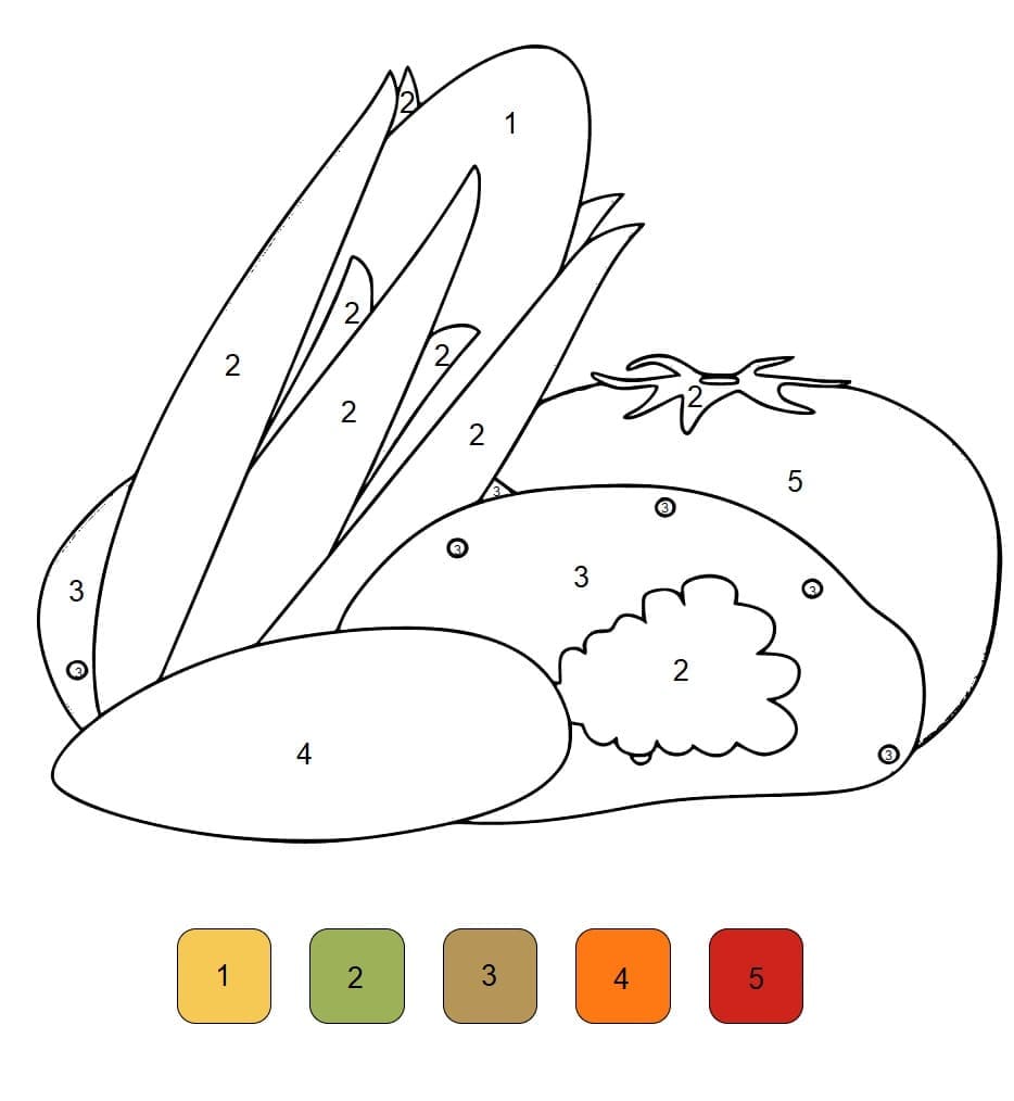 Coloriage Magique Légumes