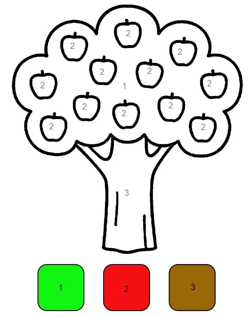 Coloriage Magique Arbre