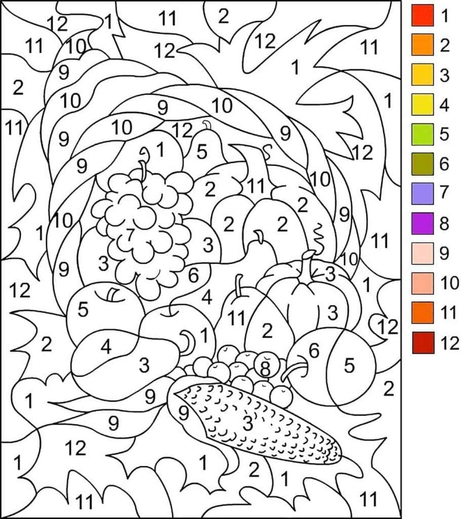 Gratuit Légumes Coloriage Magique