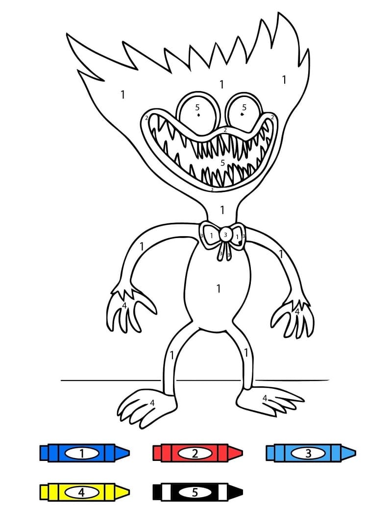 Huggy Wuggy Effrayant Coloriage Magique