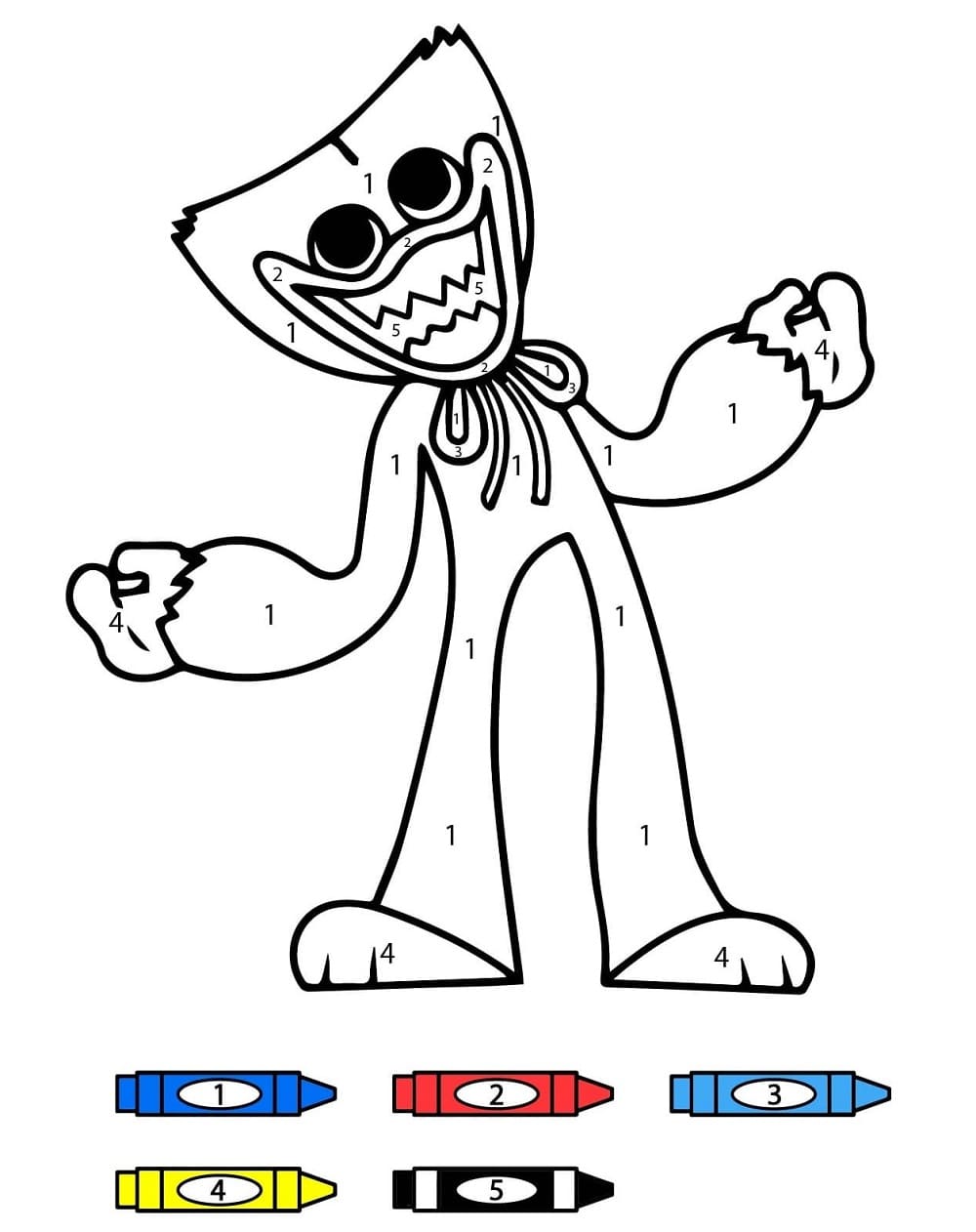 Coloriage Magique Huggy Wuggy