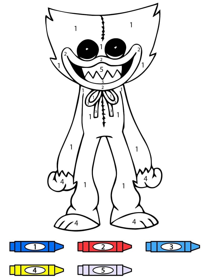 Huggy Wuggy Simple Coloriage Magique