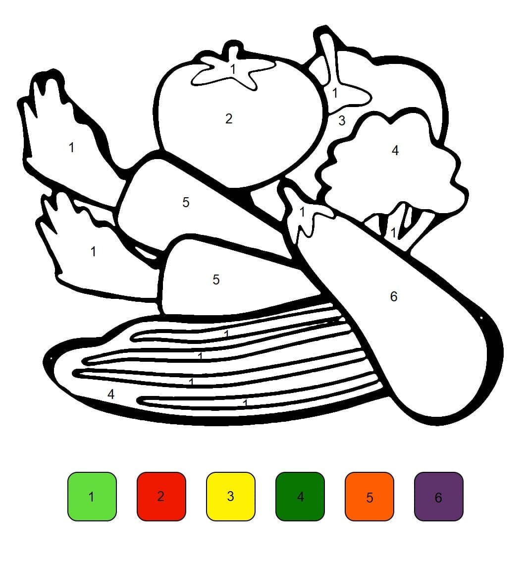Imprimable Légumes Coloriage Magique