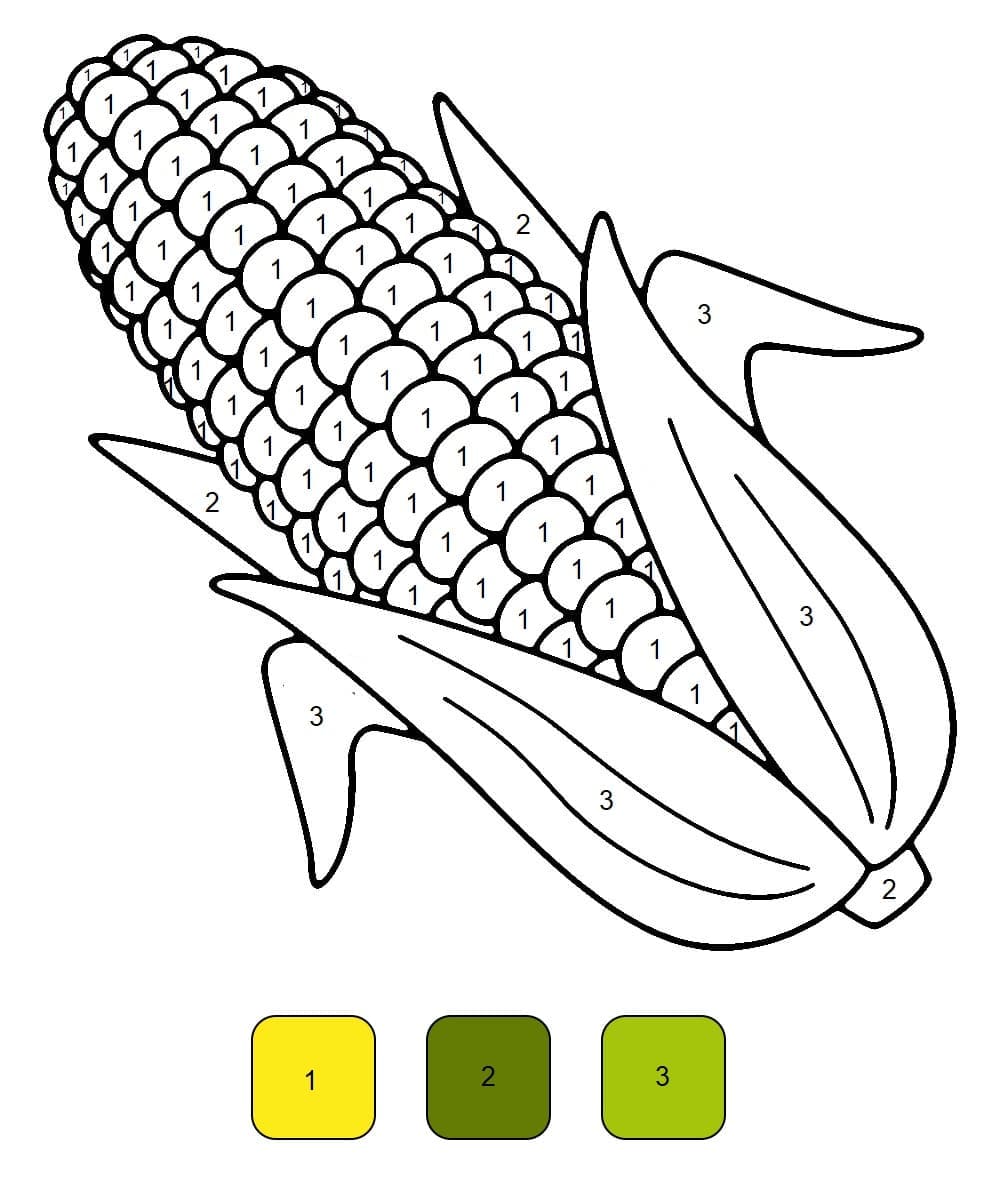 Maïs Coloriage Magique