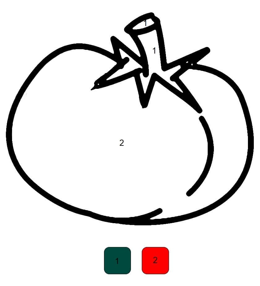 Tomate Coloriage Magique
