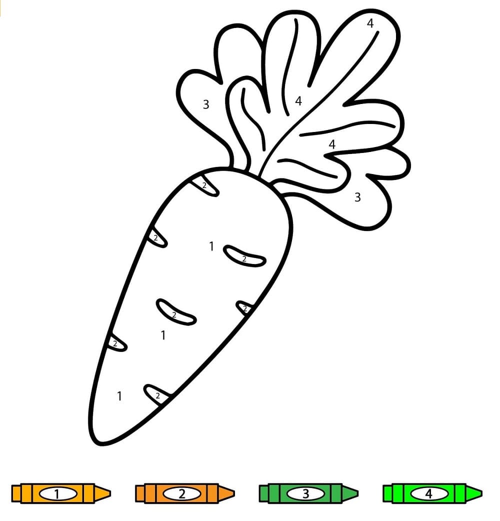 Une carotte Coloriage Magique