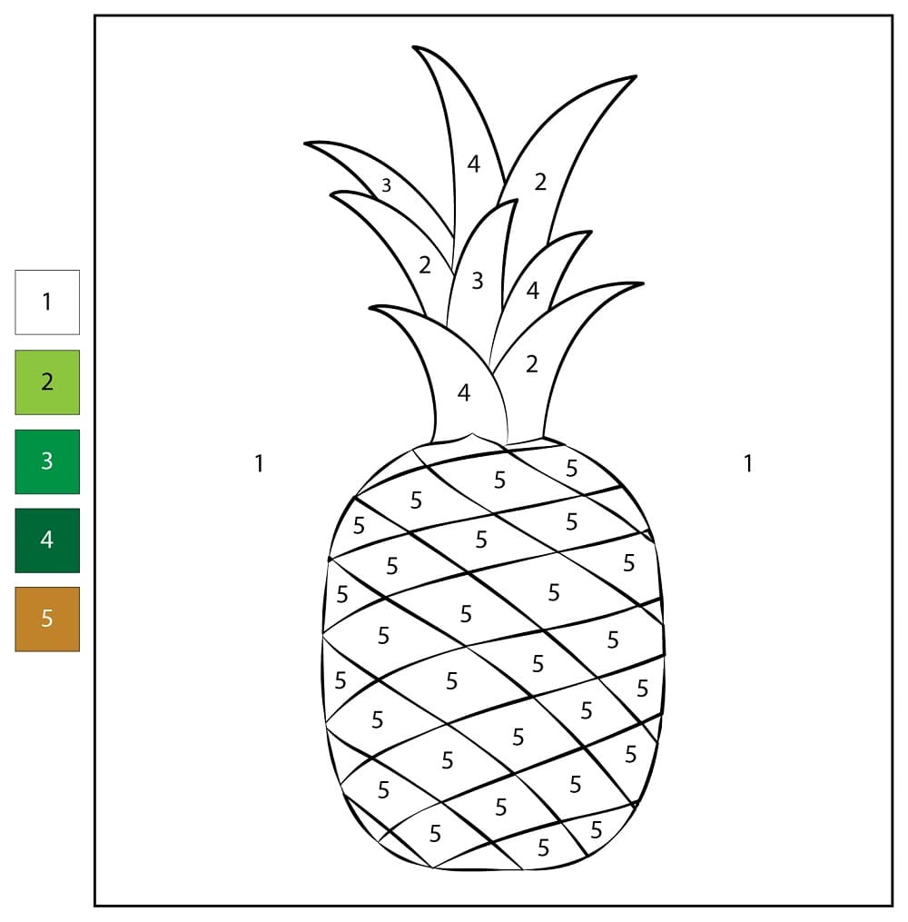 Ananas Basique Coloriage Magique