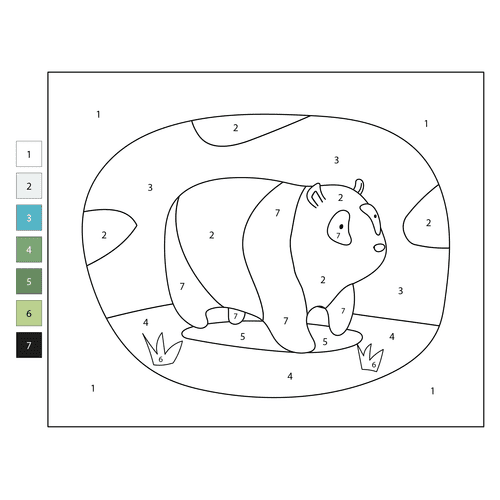 Facile Panda Coloriage Magique