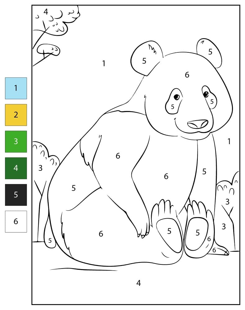 Grand Panda Coloriage Magique