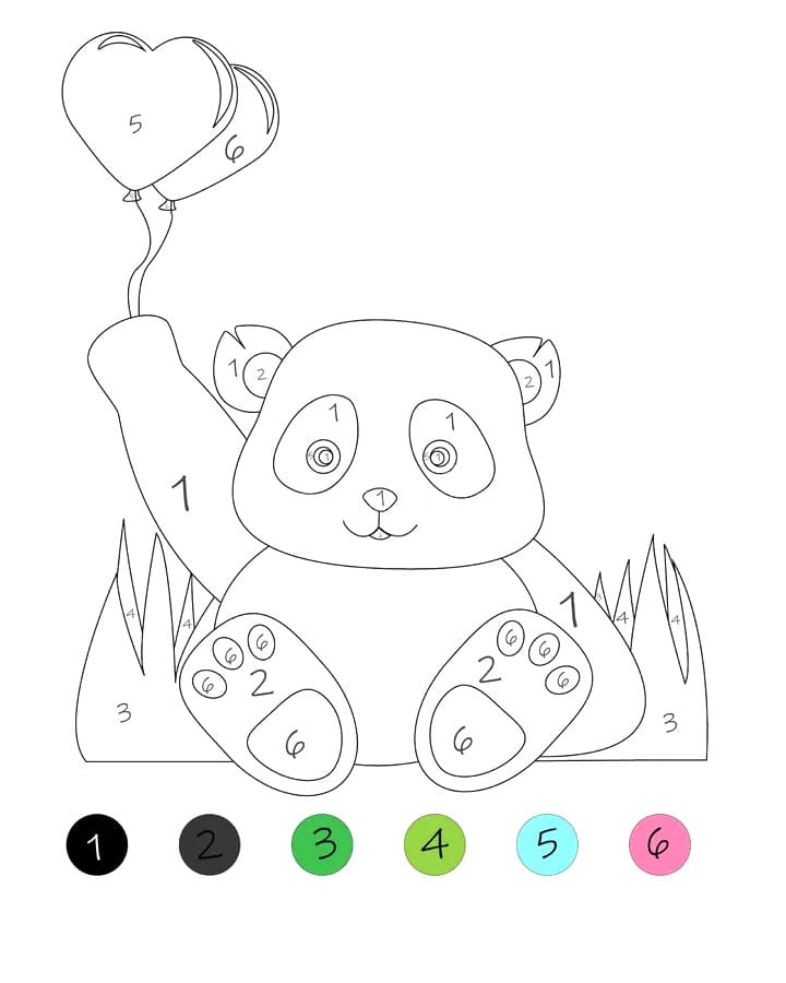 Panda Coloriage Magique Imprimable