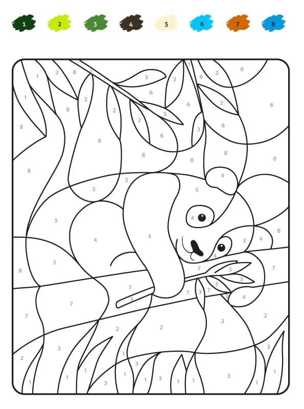 Coloriage Magique Panda