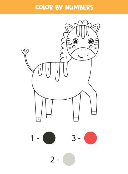 Zèbre  Color By Number