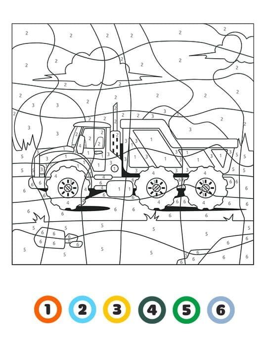 Coloriage Magique Camion coloriage magique CE2