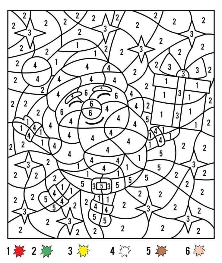 Coloriage Magique Père Noël dansant coloriage magique CE2