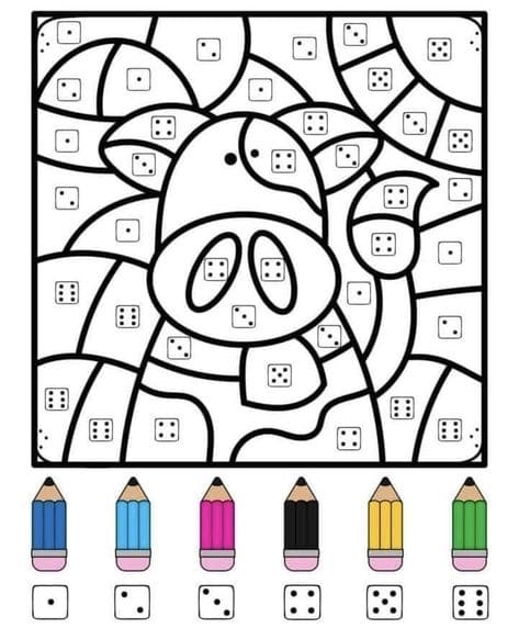 Coloriage Magique Vache colorier par points coloriage magique CE2