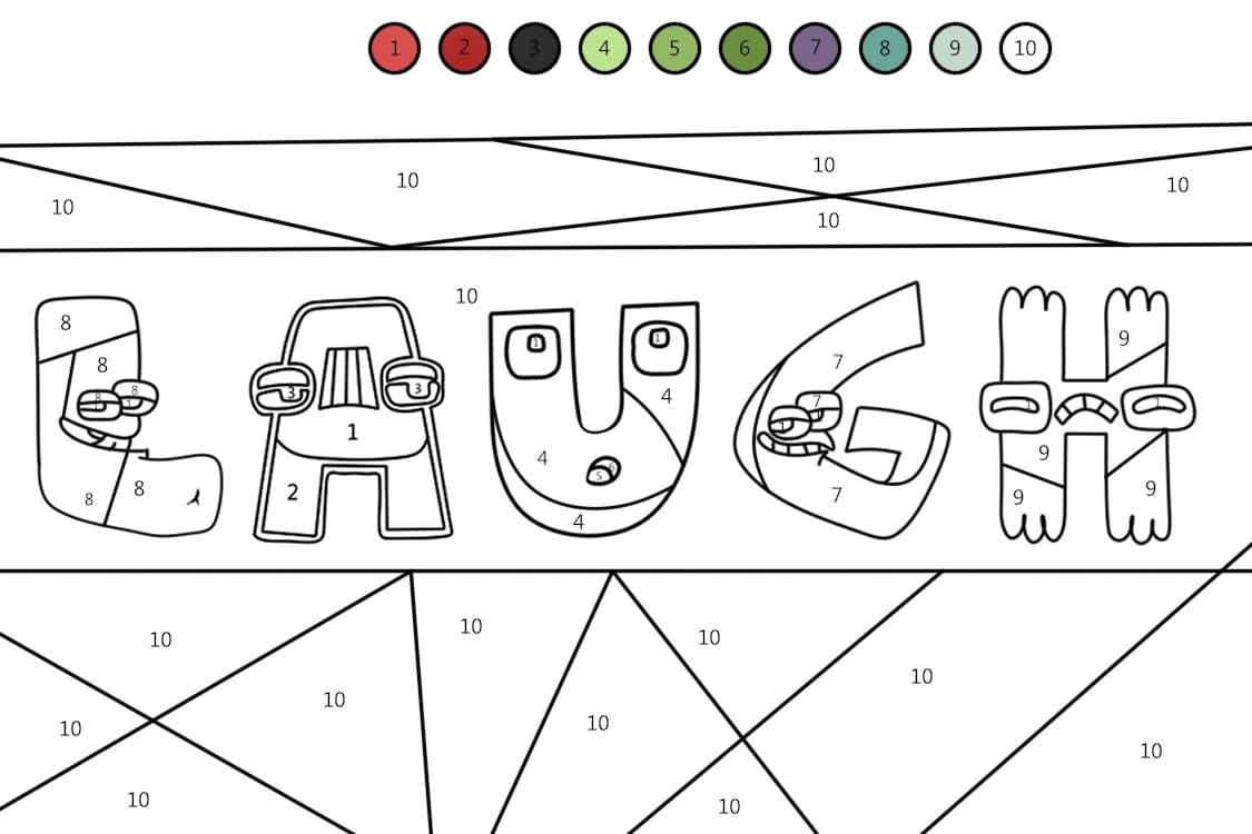 Alphabet Lore dessin animé Coloriage Magique