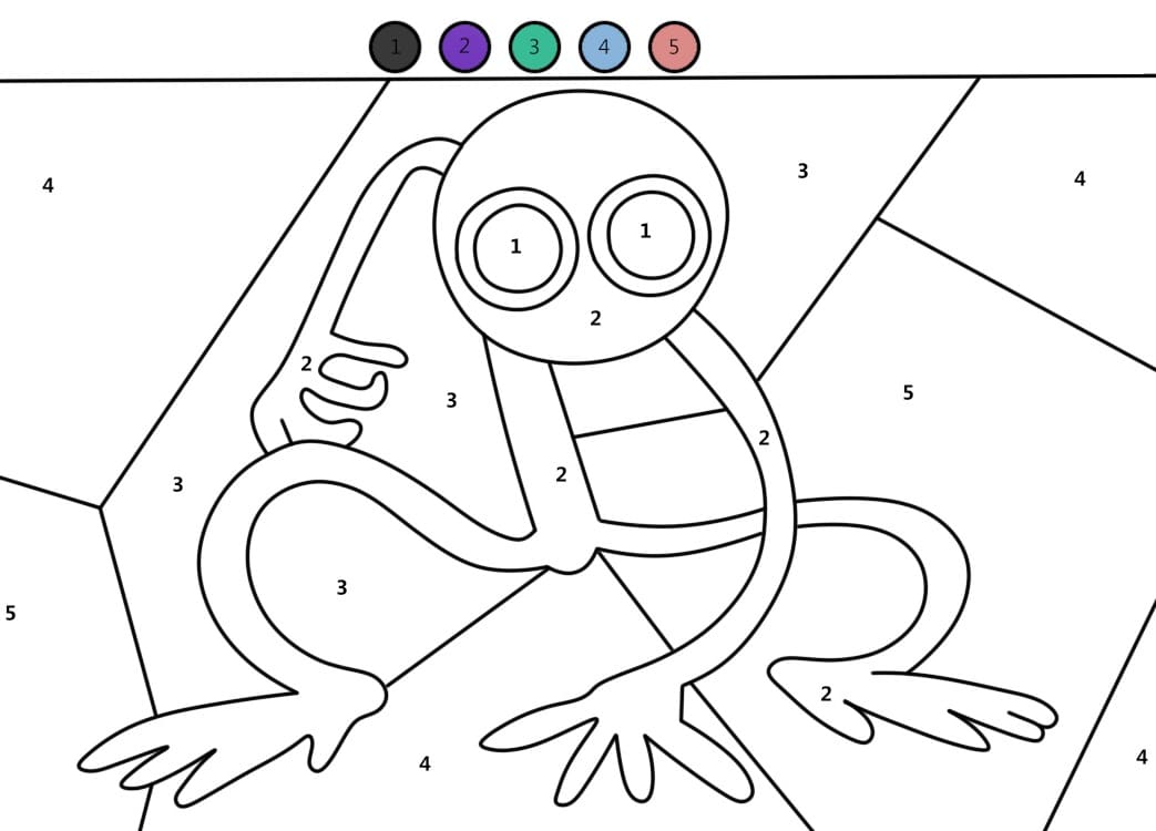 Imprimable Rainbow Friends Coloriage Magique