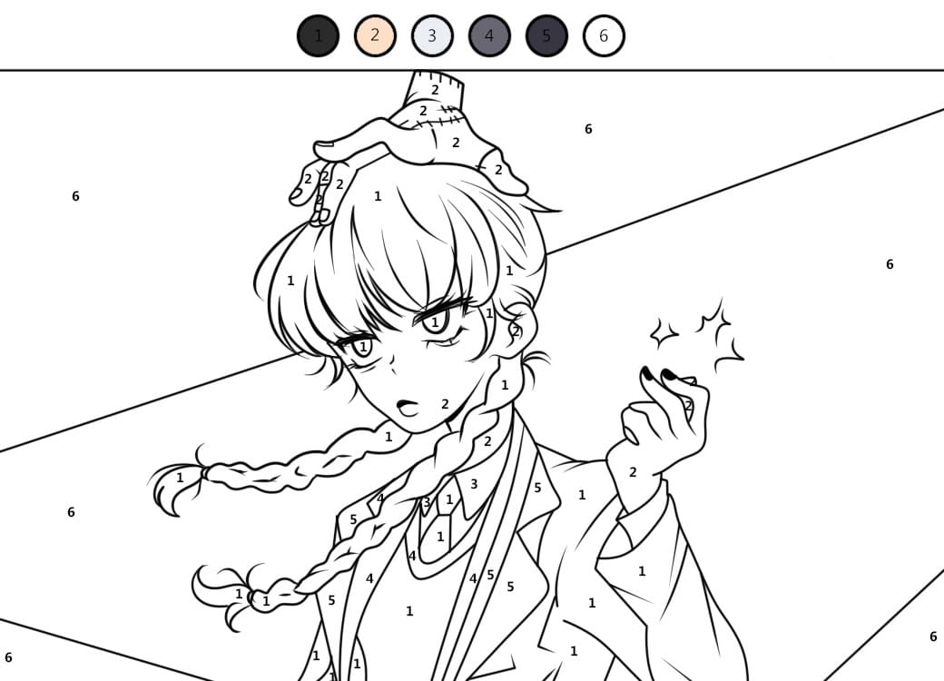 Mercredi animé Coloriage Magique