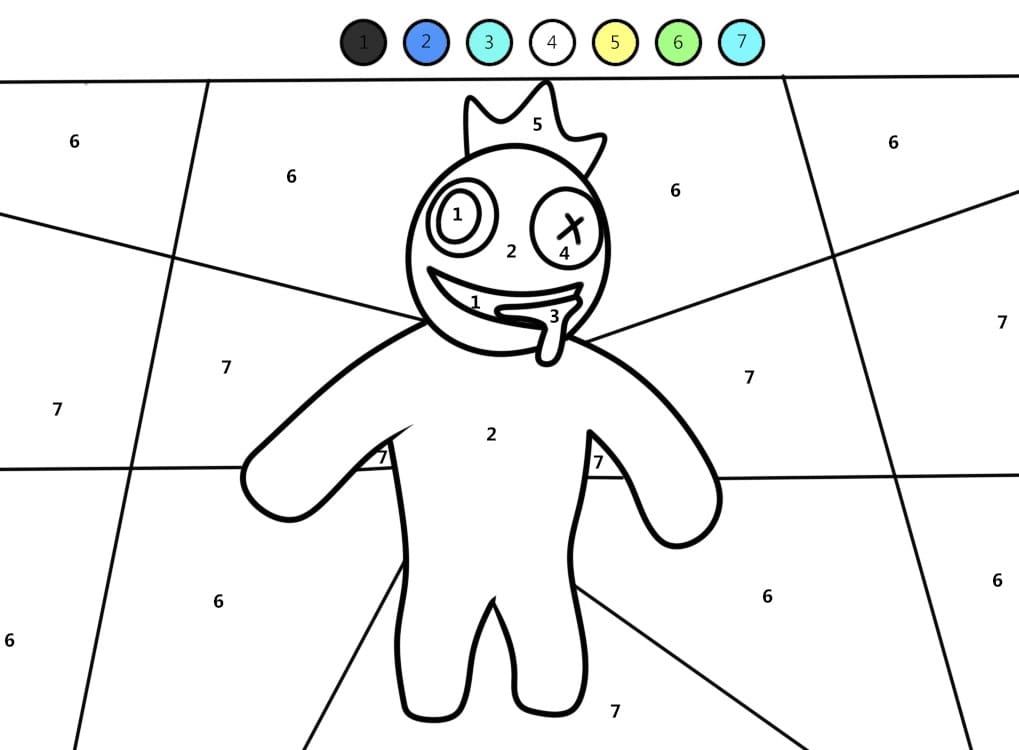 Coloriage Magique Rainbow Friends
