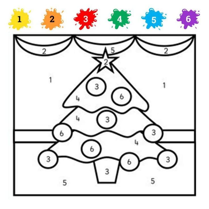 Arbre de Noël coloriage magique MS