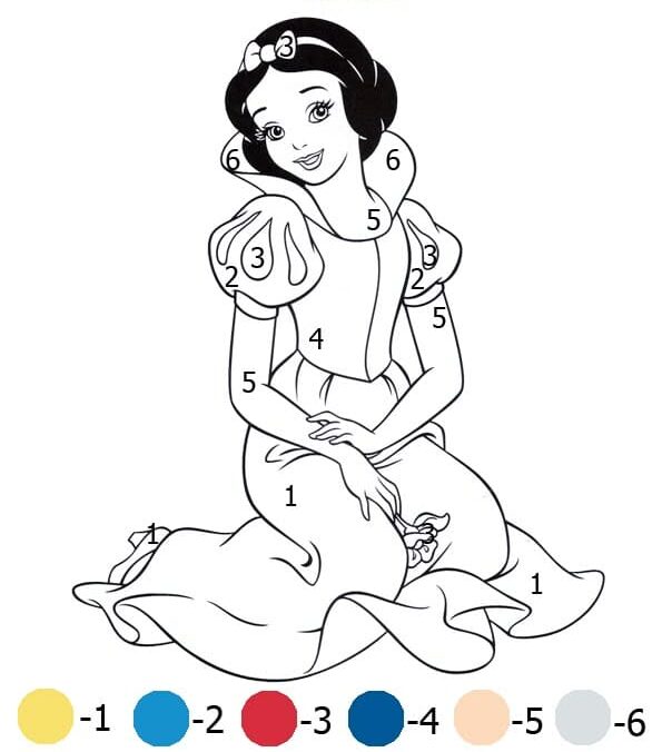 Blanche-Neige coloriage magique MS