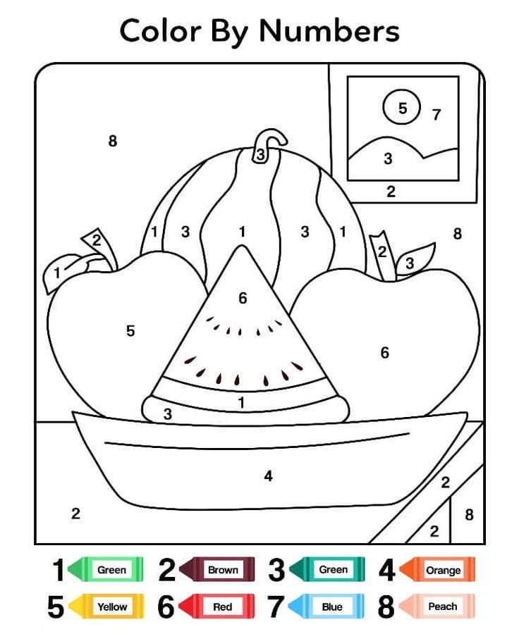 Coloriage Magique Bol de fruits coloriage magique GS